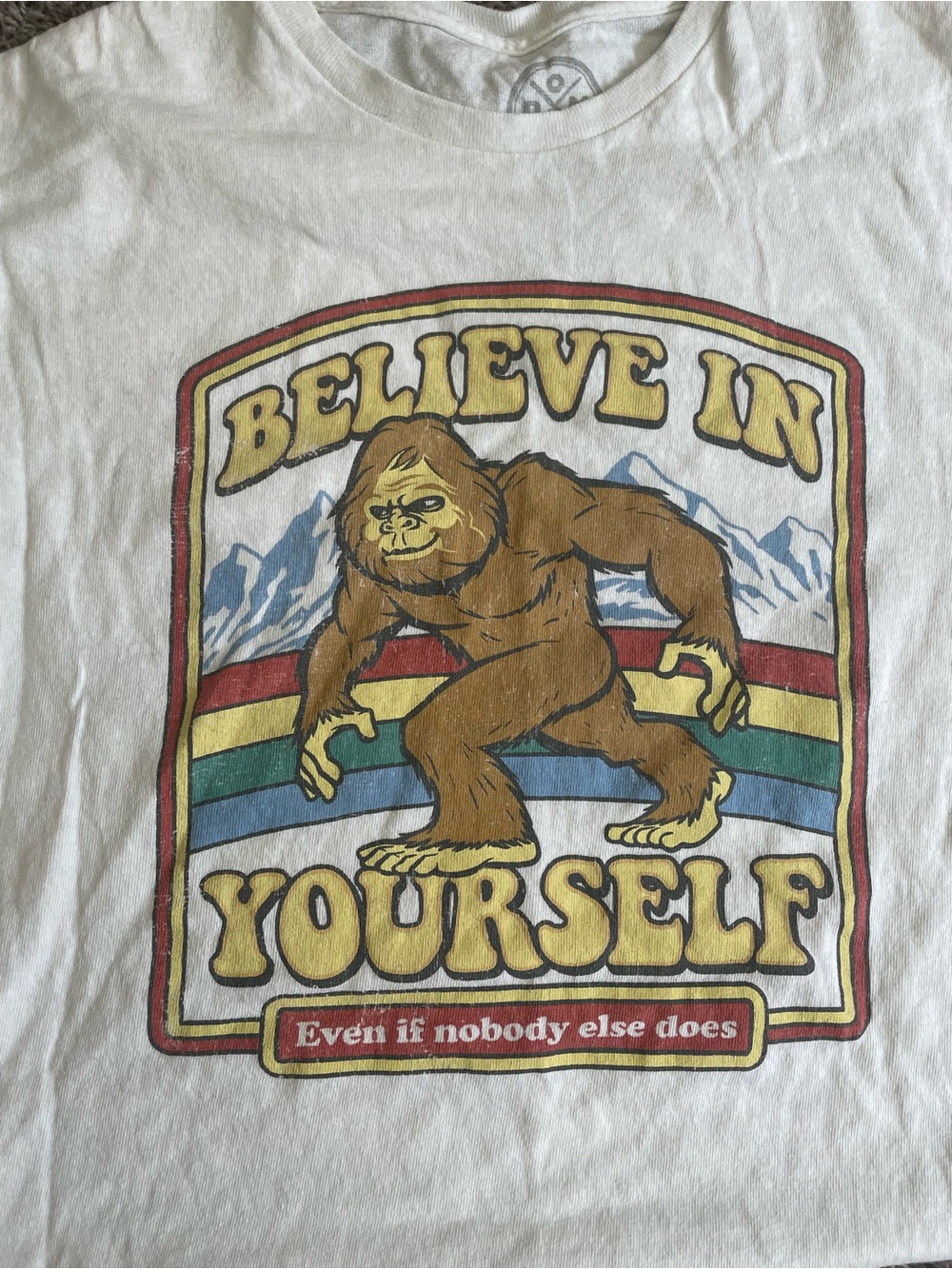 Believe In Yourself Graphic White Short Sleeve Tee